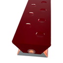 W.L.P. - Rote 1960'S Wandleuchte / Nachttischlampe mit verstellbarem Schirm