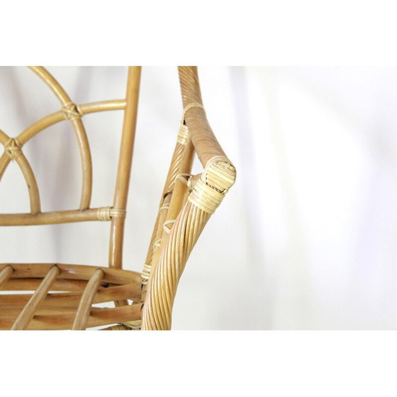 Image 1 of Curbed Vintage-Sessel aus Bambus, 1970er Jahre