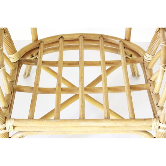 Image 1 of Curbed Vintage-Sessel aus Bambus, 1970er Jahre