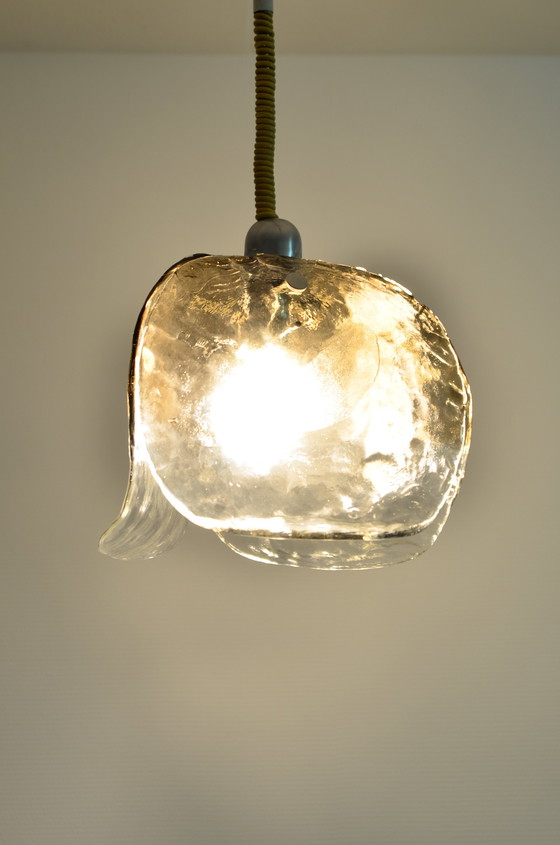 Image 1 of Kalmar Pendelleuchte Eisglas Murano