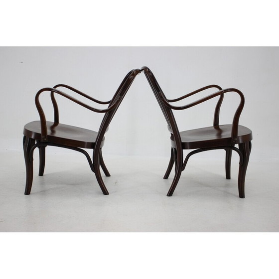 Image 1 of Paar vintage Bugholzsessel Nr. 752 von Josef Frank für Thon, 1950er Jahre