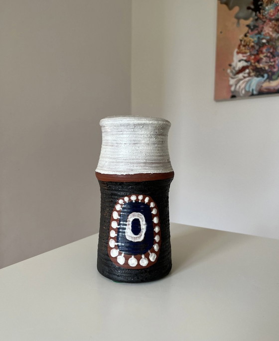 Image 1 of Keramikvase Kupittaan Savi Laine Finnland, Finnisch, Keramik, Steingut