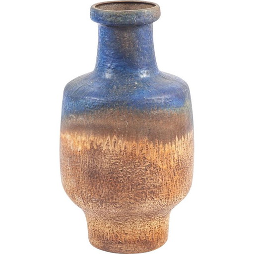 Bodenvase aus polychromer Keramik für Karlsruher Majolika, 1960