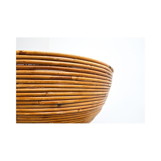 Image 1 of Vintage Stehleuchte modern braun Rattan Italien
