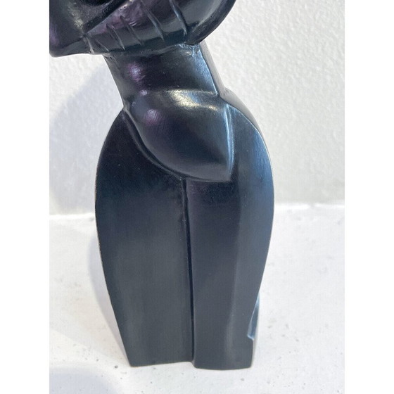 Image 1 of Vintage-Skulptur "Mutter und Kind" in Bronze von Marthe Donas, Belgien 1910