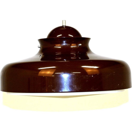 Image 1 of Vintage Metall-Hängeleuchte, Schweden 1970