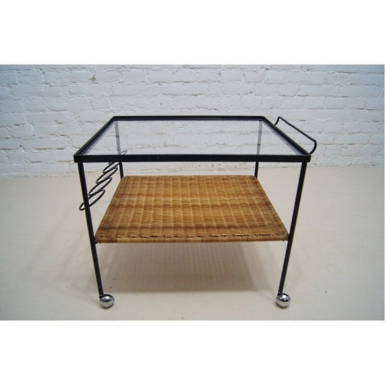 Image 1 of Barwagen aus Rattan, 1960er Jahre