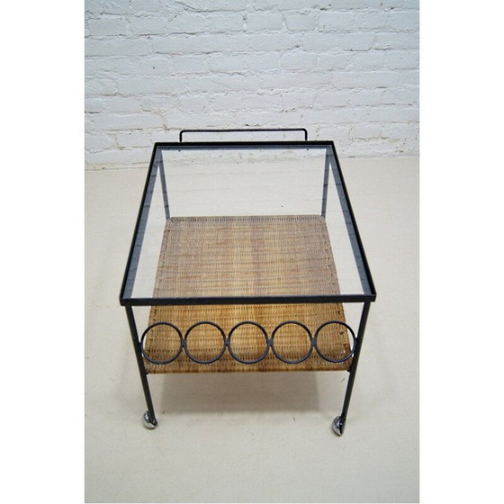 Image 1 of Barwagen aus Rattan, 1960er Jahre