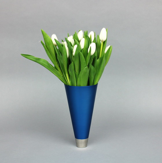 Image 1 of Myranda Brugge (1957) Schwarze Ks-Vase, für Designum, 1981 In Originalverpackung