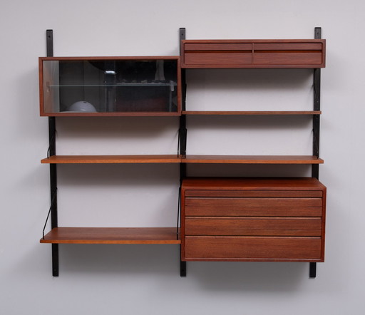 Poul Cadovius Modulares Wandsystem aus Teakholz Dänemark 1960er Jahre