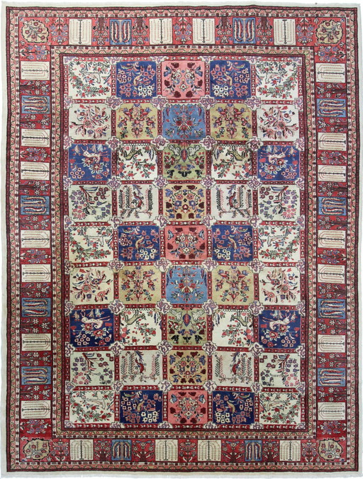 Original Handgeknüpfter Perserteppich Sarough Fein 358 X 270 Cm Top Zustand