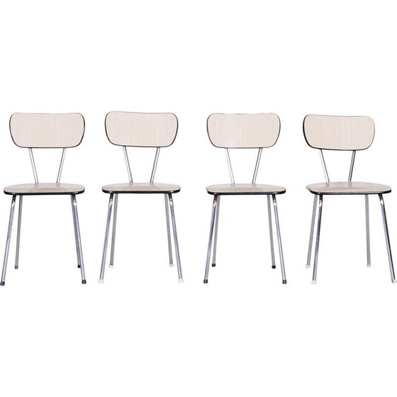 Image 1 of Satz von 4 Stühlen aus der Mitte des Jahrhunderts in Formica und Chrom, 1960er Jahre