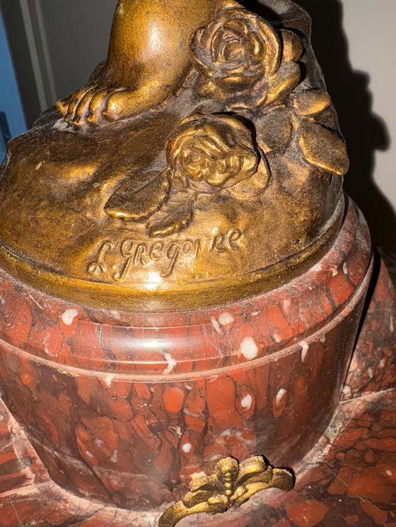 Image 1 of Antike Amor-Manteluhr, Anno 1875