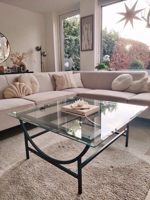 Vintage Glas Couchtisch