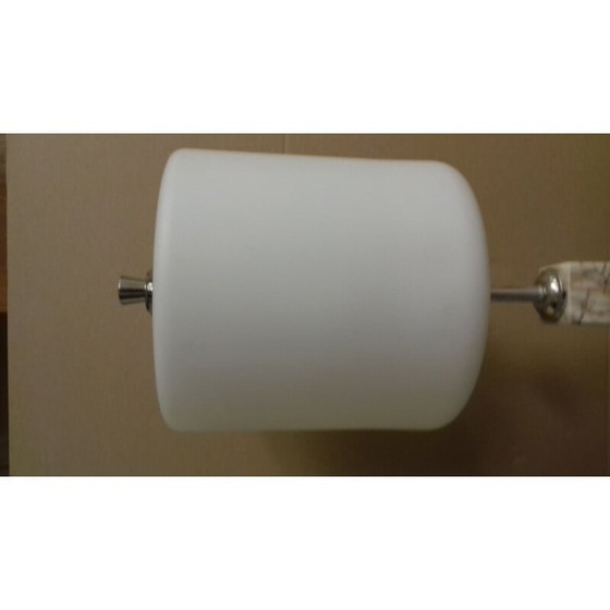 Image 1 of Vintage Art Deco Lampe aus Metall, Stein und Glas von Kámen Praha, Tschechoslowakei 1935