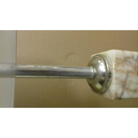 Image 1 of Vintage Art Deco Lampe aus Metall, Stein und Glas von Kámen Praha, Tschechoslowakei 1935