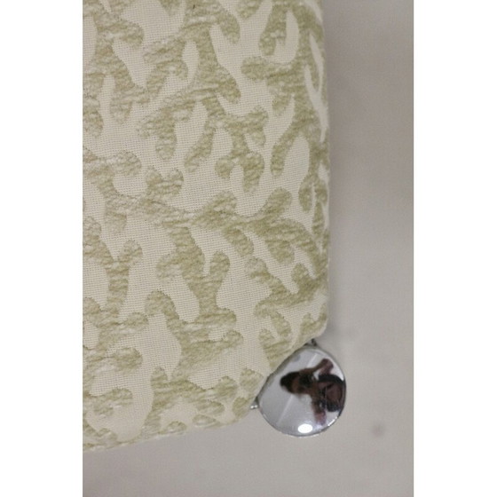 Image 1 of Vintage-Hocker aus Jacquard-Samt und verchromtem Metall für Casamance