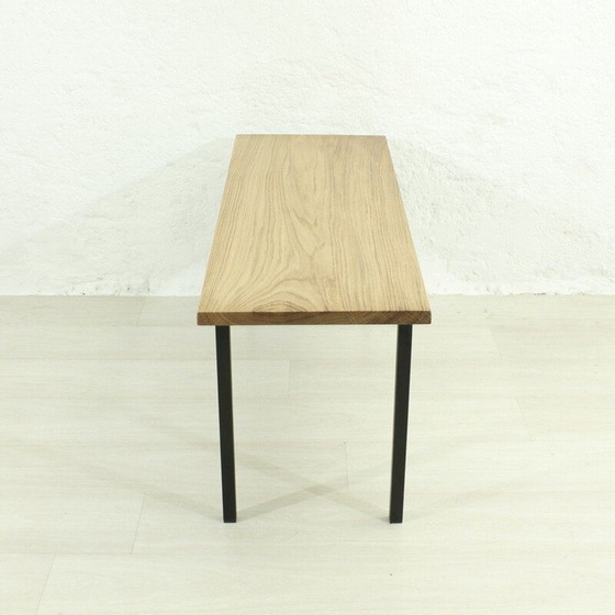 Image 1 of Vintage Bank Eiche massiv, Metall 1960er Jahre