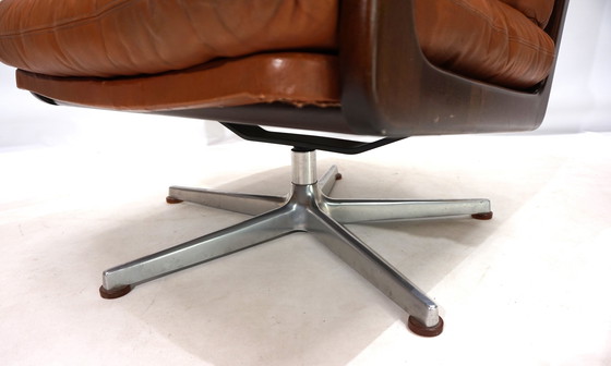 Image 1 of Eugen Schmidt Leder-Loungesessel für Soloform, 1960