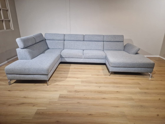 Image 1 of Montel Urban U Ecksofa - Grau - Stoff - Design - Kopfstütze