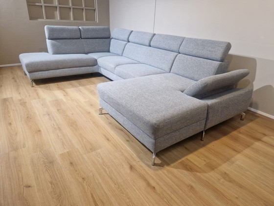 Image 1 of Montel Urban U Ecksofa - Grau - Stoff - Design - Kopfstütze