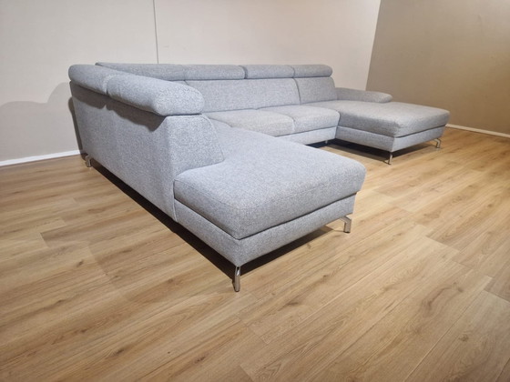 Image 1 of Montel Urban U Ecksofa - Grau - Stoff - Design - Kopfstütze