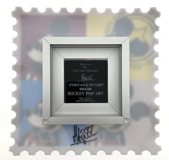 Image 1 of Ad Van Hassel: "Luxus-Kunstbriefmarke, Hommage an Mickey Mouse".