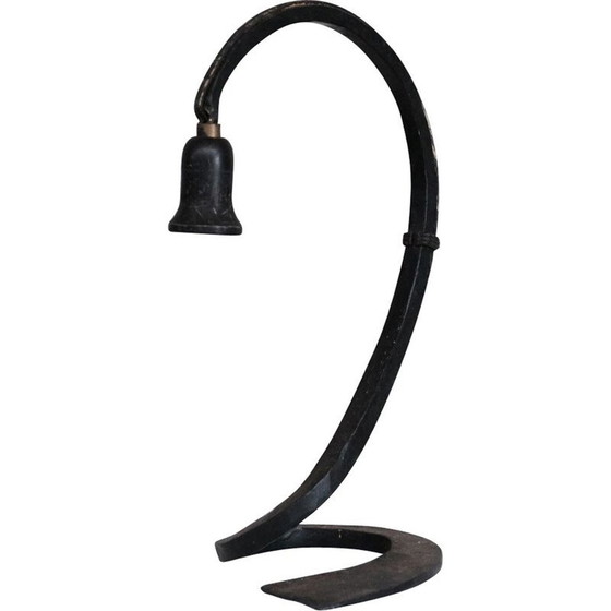 Image 1 of Brutalistische Eisen-Tischlampe, Frankreich 1950