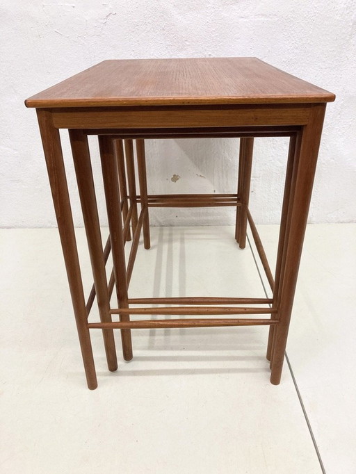 Teak Satztische Design Kaj Winding Für Poul Jeppesen