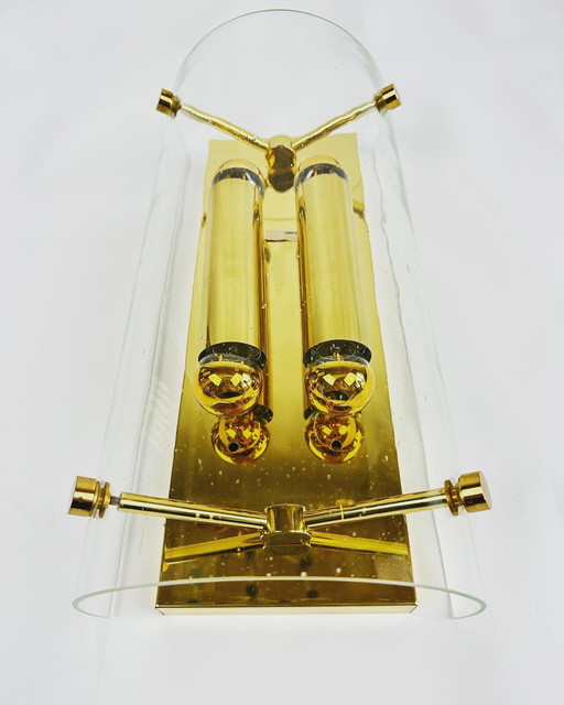 Vintage Glashütte Limburg Wandlampe