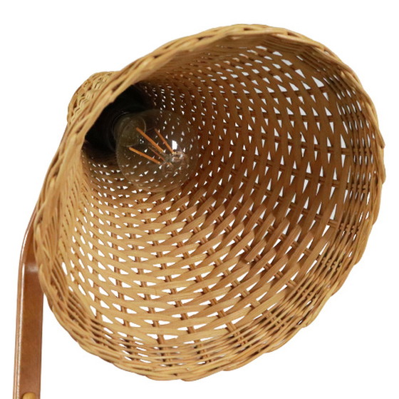 Image 1 of Vintage Tischlampe aus Rattan