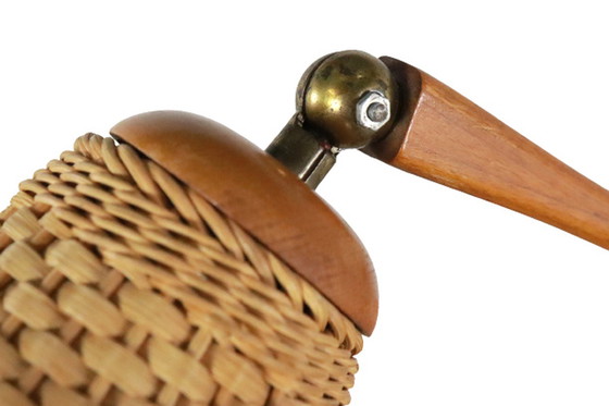 Image 1 of Vintage Tischlampe aus Rattan