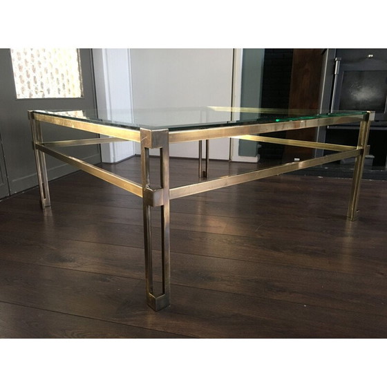 Image 1 of Vintage Couchtisch aus Messing von Ghyczy, 1980
