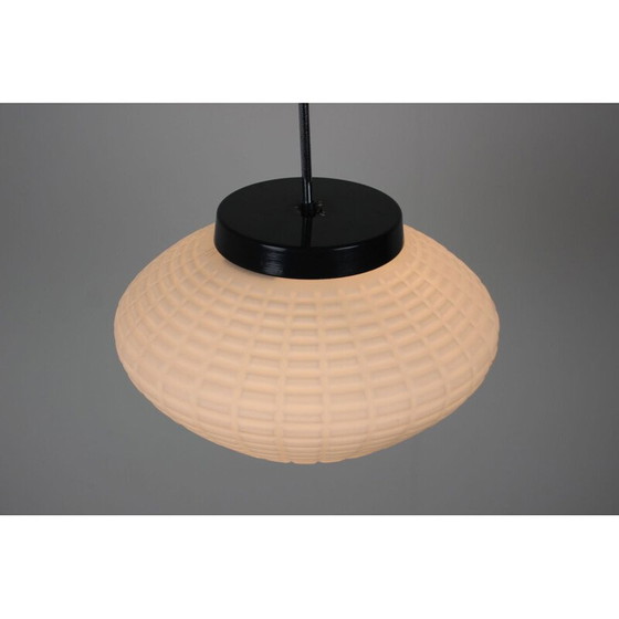 Image 1 of Vintage Hängeleuchte aus Metall und Glas, Tschechoslowakei 1970