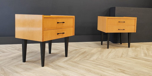 Zwei Vintage-Nachttische | 70er - Set mit 2 Nachttischen