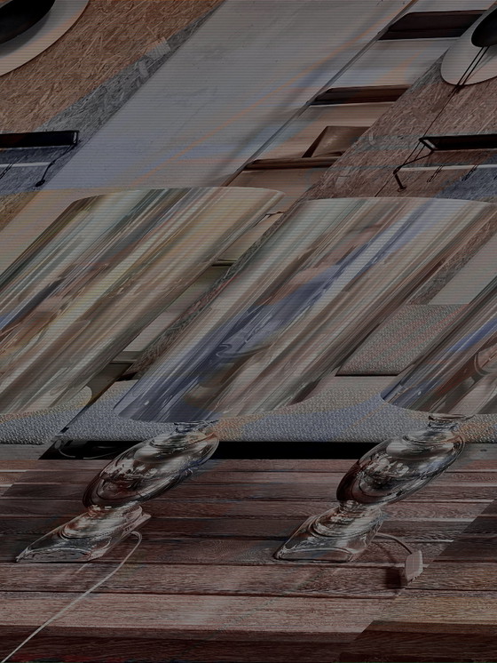 Image 1 of Paar Goldene Keramiklampe, Italien, 1970