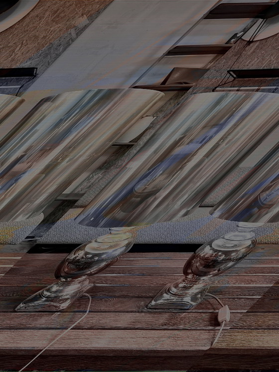 Image 1 of Paar Goldene Keramiklampe, Italien, 1970