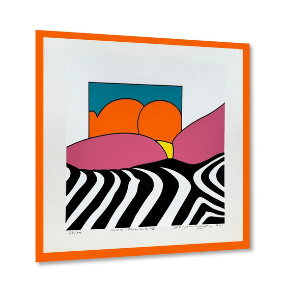 Image 1 of Eine Frau - Tsuyoshi Yayanagi - Original Siebdruck - Pop Art - 1970