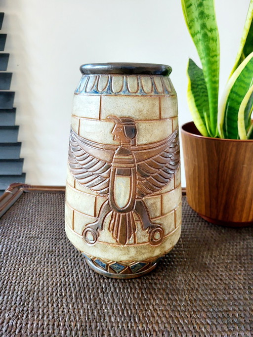 Art Deco Vase, Guerin Bouffioulx, Antoine Dubois, Keramik, Belgien, 1930er Jahre