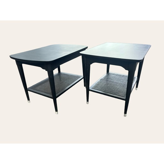 Image 1 of Paar Couchtische aus Holz und verchromtem Metall, 1960