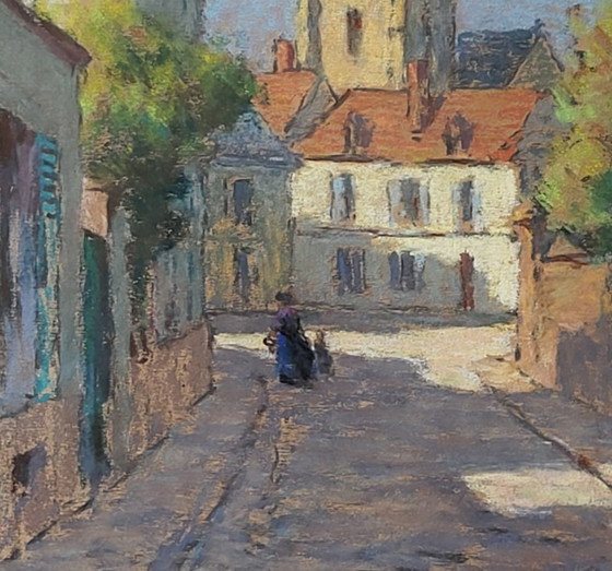 Image 1 of Femme Et Enfant Dans,Une Rue De Village De