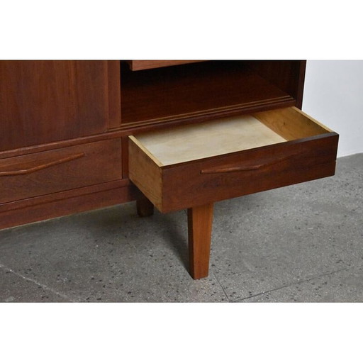 Altes dänisches Teakholz-Highboard, 1960er Jahre