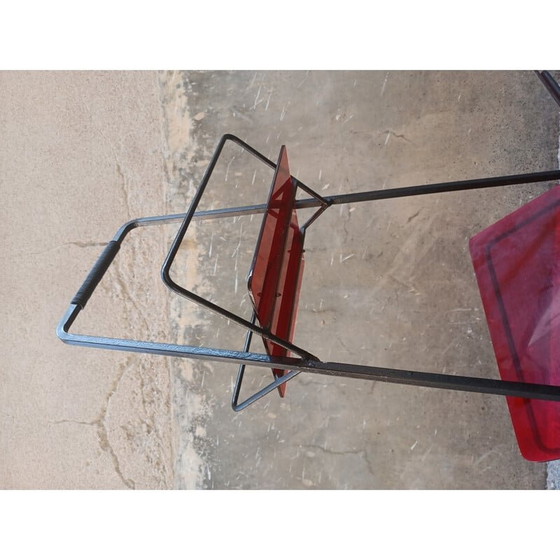 Image 1 of Vintage-Zeitschriftenständer mit kleinem Regal, 1960