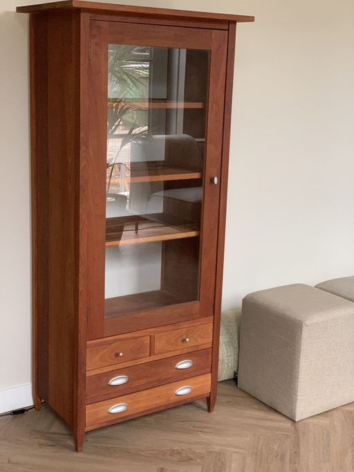 Vintage Vitrine aus Kirschholz