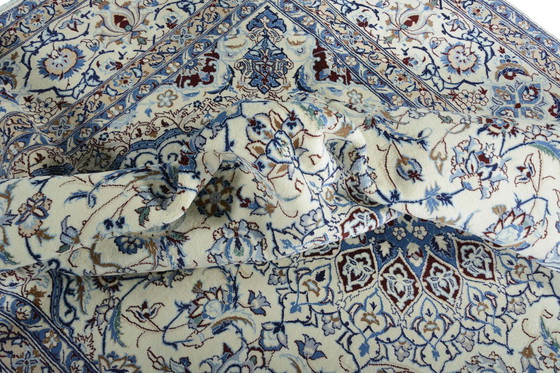 Image 1 of Handgeknüpfter Nain 9 La Orientteppich Mit Seide – 359 X 252 Cm