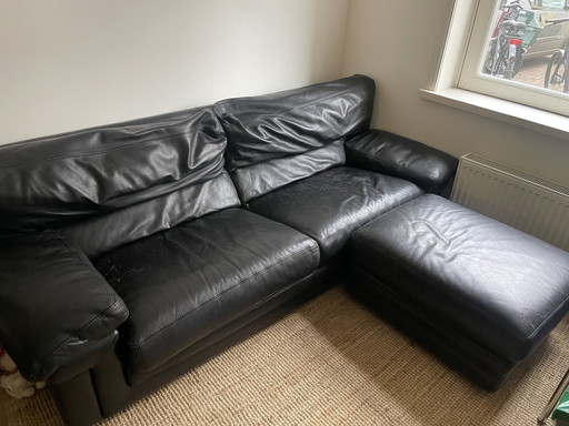 Roche Bobois Vintage Sofa Bett mit Ottomane