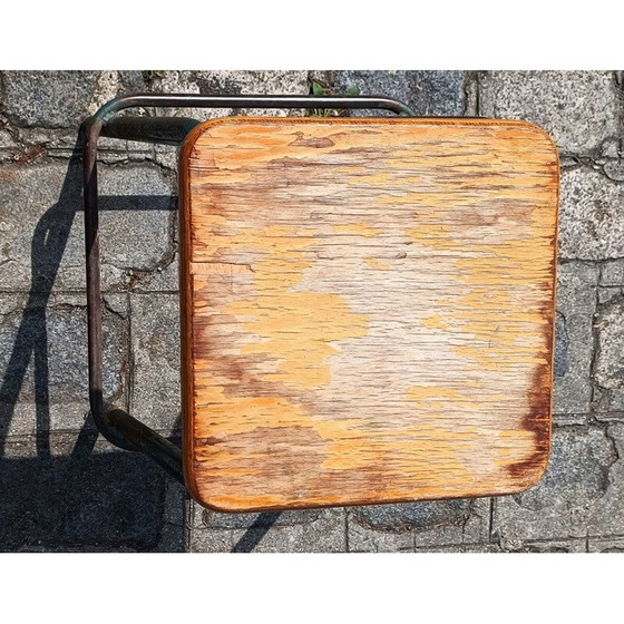 Image 1 of Hoher Hocker aus Holz im Vintage-Stil