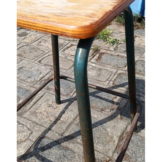 Image 1 of Hoher Hocker aus Holz im Vintage-Stil
