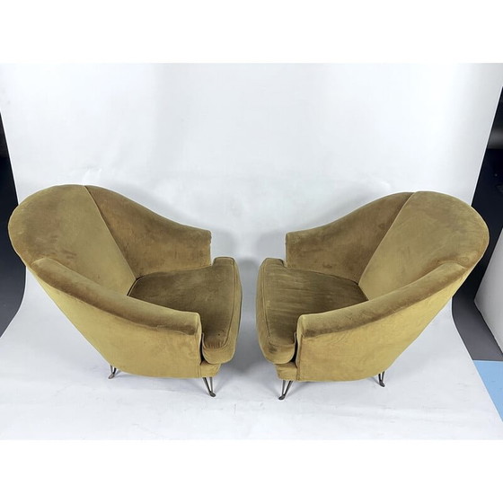 Image 1 of Paar Vintage-Sessel von Isa Bergamo, Italien 1950er Jahre