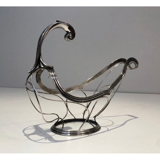 Image 1 of Versilberter Flaschenhalter Vintage, Frankreich 1930